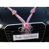 Autoschmuck Organza M garland with roses for bride and groom