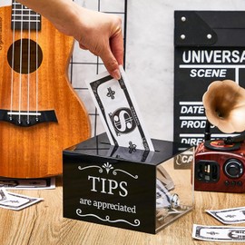 Donation Box Acrylic Ballot Raffle with Lock Safe Reliable Voting Portable Suggestion Box Convenient Practical Donation Suitable for Office ﻿