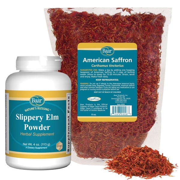 American Saffron Tea and Slippery Elm Bark Powder Kit
