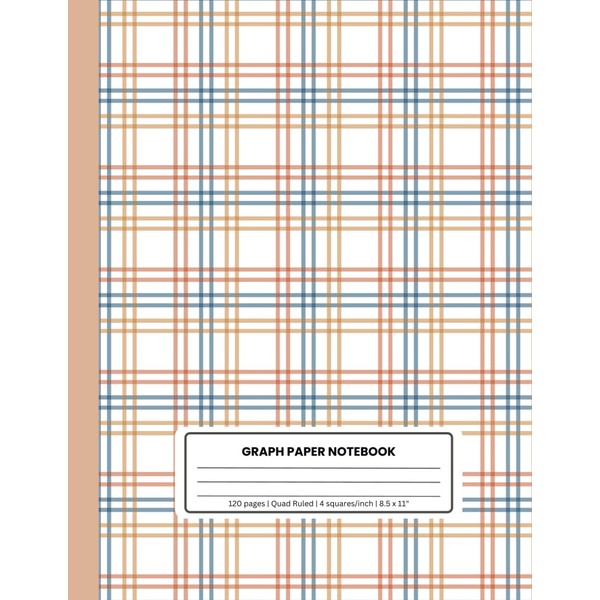 Graph Paper Notebook: 8.5 x 11 Inches, 120 Pages, Quad