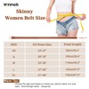 VONMELLI 4 Pack Thin belts for Women, Ladies Skinny Leather