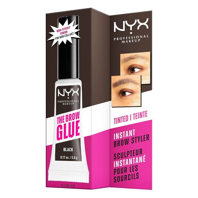 NYX The Brow Glue Eye Brow Gel BLACK TBG05 eyebrow