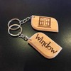 Window Key Fob Engraved Wooden Keyring Keychain Made to Last