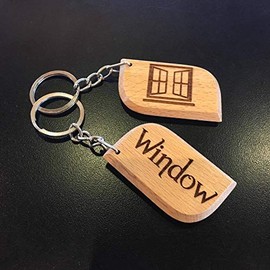 Window Key Fob Engraved Wooden Keyring Keychain Made to Last
