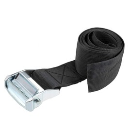 sourcing map Tie Down Strap Cam Buckle Lashing Strap 2" x 5Ft 1100lb 500Kg Load Polypropylene for Moving Securing Cargo, Black