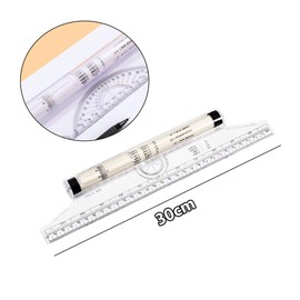 PENKOHOME 2 Pack 12 Inch Rolling Ruler Multipurpose Drawing Parallel Rolling Ruler Balancing Scale for Students, Artists, Architects, Engineers