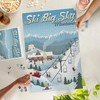 Lantern Press Ski Big Sky, Montana, Retro Ski 1000 Piece