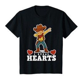 Kids I Steal Hearts Cowboy Gadgets Boys Party Favors Birthday T-Shirt