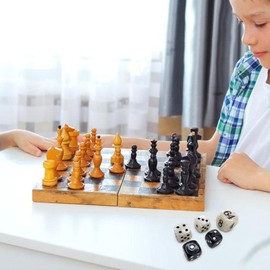 Backgammon Dice Set - Family Night Board Game Dice Combo with Storage Pouch,Strategy Game Acrylic Doubling Dice for Parties, Traveling, Camping, Family Nights