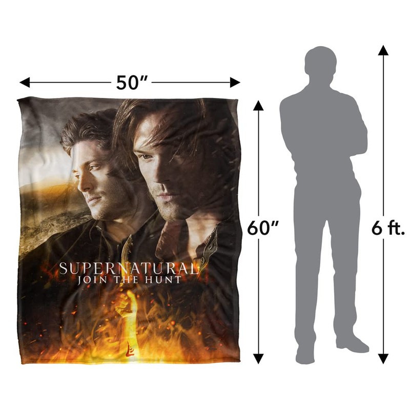 SUPERNATURAL Silky Touch Super Soft Throw Blanket 152 x 127