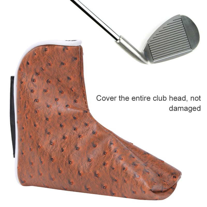 L Shape PU Leather Waterproof Thicken Lining Golf Putter Head