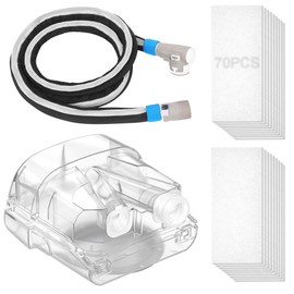 Replacement Water Chamber for AirSense & AirCurve 11, New Version HumidAir Water Tank for S11 Series, Features with 70PCS Filters & Hose Cover for ClimateLineAir，ItAll Supplies for CPAP Users