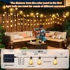 Skoiuc Solar String Lights Outdoor Waterproof with Remote & Timer,