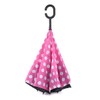 Parquet Pink Big Polka Dot Double Layer Inverted Umbrellas -