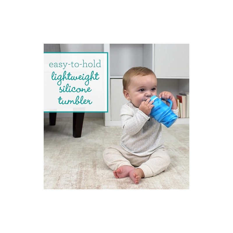 Infantino My 1st Tumbler, taza de silicona para beber con
