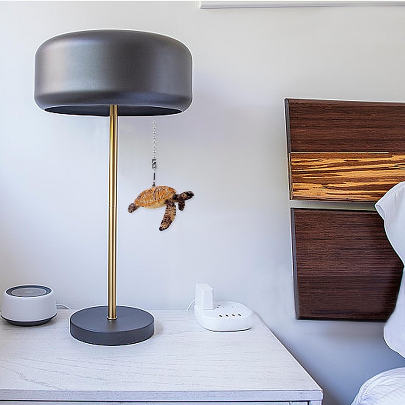Dotlite Turtle Ceiling Fan Pull Chain,Cute Realistic Sea Turtle Fan
