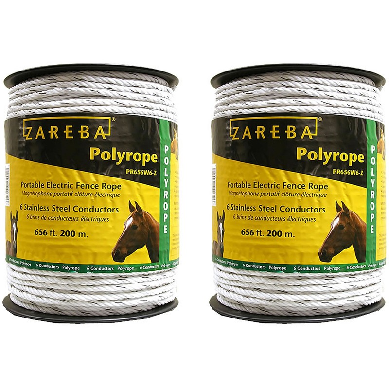 Zareba Systems PR656W6-Z Polyrope 200m 6-Conductor Portable Electric-Fence Rope (2