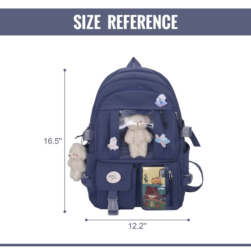 7VSTOHS Kawaii School Backpack for Girls Cute Aesthetic Backpack School