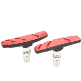 1 par de Pastillas de Freno de Bicicleta Material de Mezcla Silent Mountain Bike Pastillas de Freno Bloques Zapatos Accesorios de Ciclismo de Bicicleta(Rojo)