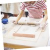 jojofuny Textured Wooden Clay Roller Multi Functional Pottery Printing Stick
