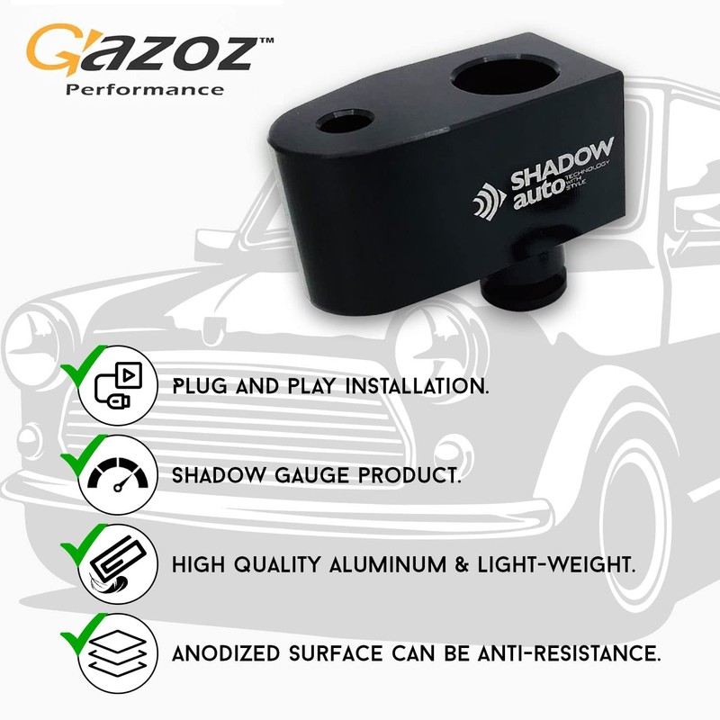 GAZOZ PERFORMANCE Direct Fit Boost Gauge Sensor Adapter Compatible with