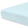 Pizuna 100% Cotton Fitted Crib Sheet Baby Blue, 400 Thread