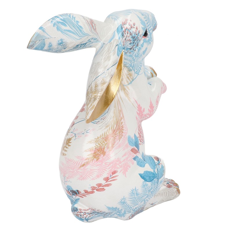 Rabbit Statue Nordic Style Handcrafted Painted Resin Rabbit Desktop Ornament