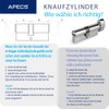 APECS CodeDeco ZM-60(30/30C)-C Model CodeDeco ZM-60(30/30C)-C Security Cylinder Lock for