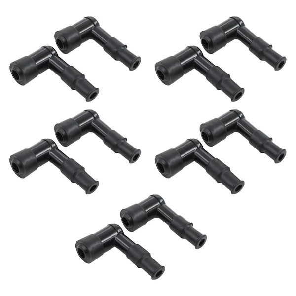 ApplianPar 10Pcs 90 Degree Resistor Spark Plug Cap Boot Cover