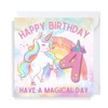Second Ave Cute Pink Unicorn 4th Birthday Age 4 Square