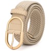 WHIPPY Braided Woven Stretch Belt Women Men Web Casual Unisex