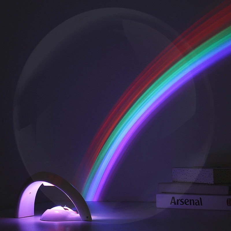 Rainbow Projection Lamp Colorful ColorChanging USB Power Supply Projector Light