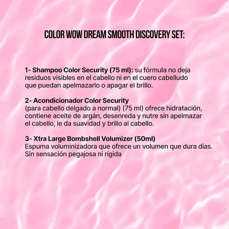 Color Wow Dream Big Set -Shampoo75ml+Acond.75ml+Espuma50ml