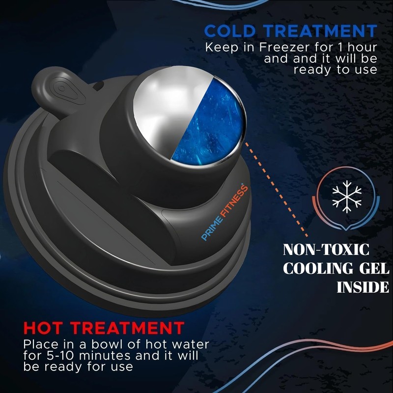 PRIME Fitness Wall Mounted Massage Ball | Cold Therapy |