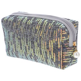 OATIPHO Glitter Sequin Makeup Bag for Women Portable Organizer with Zipper Spacious Toiletries Storage Pouch for Travel Home Durable Design