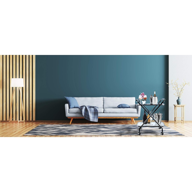 Anne Home X-Shape Bar Cart, One Size, Chrome