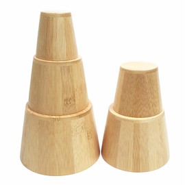 Craftplay Stacking & sorting cups | Bamboo | Set of 5