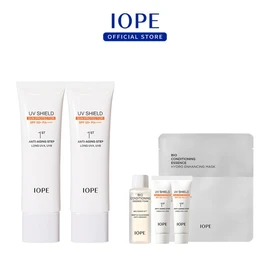 IOPE UV Shield Sun Protector SPF50+PA +++ 50 50ml 2 Pieces / 아이오페 UV 쉴드 선 프로텍터 SPF50+PA++++ 50ml 2입