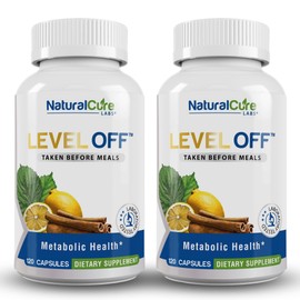 Natural Cure Labs Level Off Anti Spike Formula Glucose Supplement – Capsules for Metabolic Health, Helps Moderate Glucose Spikes, Vegan, Non-GMO, Gluten Free (240 Count (Pack of 2))