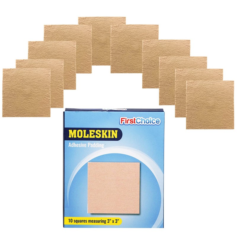 RadBizz Extra Durable Moleskin Patches - 3" x 3" 10