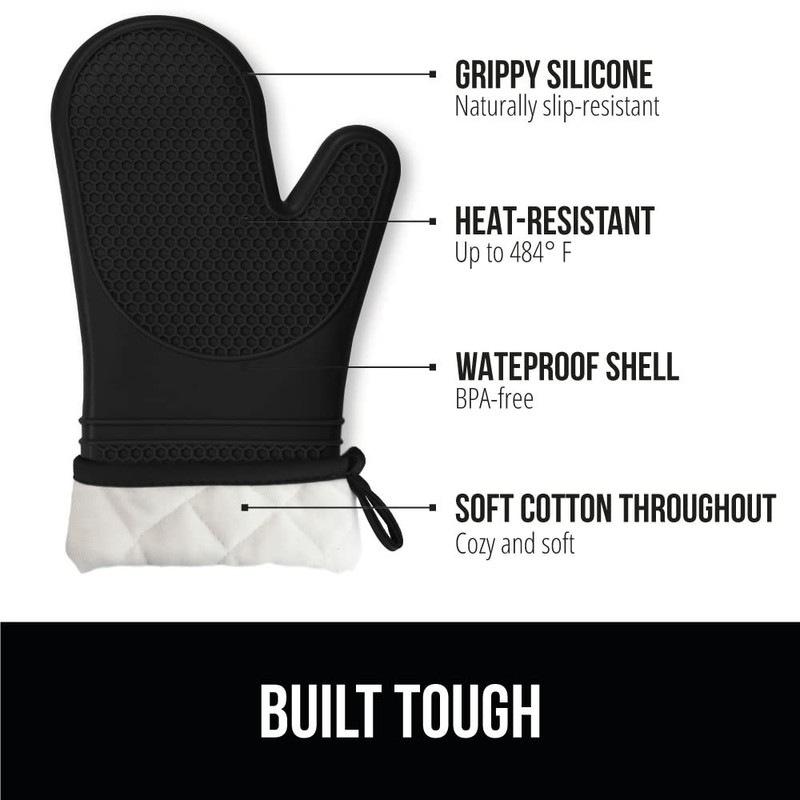 GORILLA GRIP BPA-Free Soft Silicone Oven Mitts, Heat Resistant and
