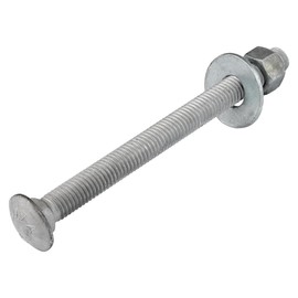 3/8" x 6" (50 Pack) Galvanized Carriage Bolt Kit, Grade 307A, Hot Dip Galvanized for Exterior Use by Makers Bolt