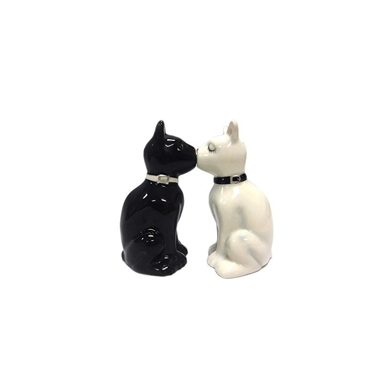 Feline Spicey Black & White Cats Salt & Pepper Shaker