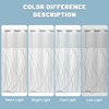 LXBNI No Hook Grey White Striped Long Shower Curtain with