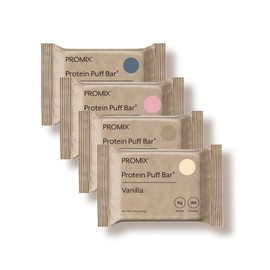 ProMix Nutrition Promix Protein Puff Bars, 12-Pack - Variety Pack - Vanilla, Chocolate, Strawberry, Blueberry - Marshmallow Crispy Treat - High Protein & Low Calorie