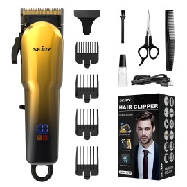 SEJOY Professional Hair Clippers Cordless Beard Trimmer Men's Barber Hair Cutting Kits