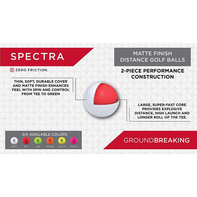 Zero Friction Spectra Dozen Variety Pack; Yellow, Red, Lime (GB40002)