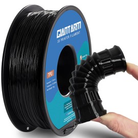 GIANTARM Black TPU Filament, 95A TPU Filament 1.75mm, Dimensional Accuracy +/- 0.03, Flexible Soft 3D Printer Filament 1kg Spool(2.2 lbs), Vacuum Packaging (Black)