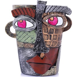 GrivSheen Picasso Abstract Art Statue,Resin Abstract Decor Figurines,Mid Century Modern Sculpture,Boho House Decorations for Home Shelves Office Nightstand Desk,Weird Funky Shelf Decor,Cubicle