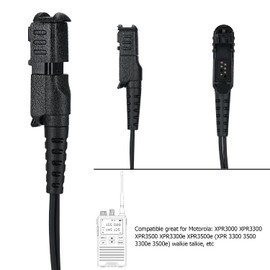 Compatible with Motorola XPR 3500e Earpiece,XPR 3300e XPR3500 XPR3000 XPR3300 Acoustic Tube Headset Noise Reduction Surveillance Earpiece Kit Black